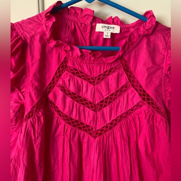 UMGEE Flutter Sleeve Boho top size Small - Picture 4 of 8